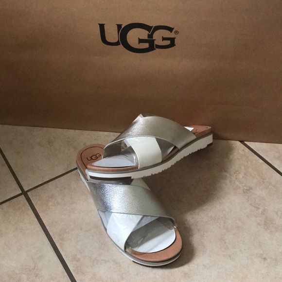 silver ugg sandals